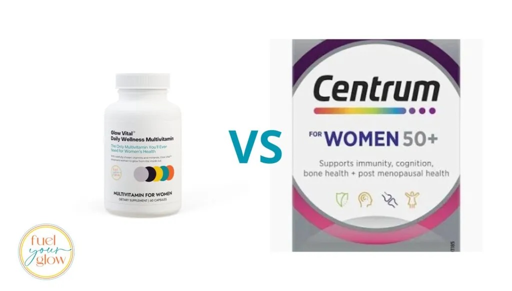 centrum silver women’s 50+ vs glow vital